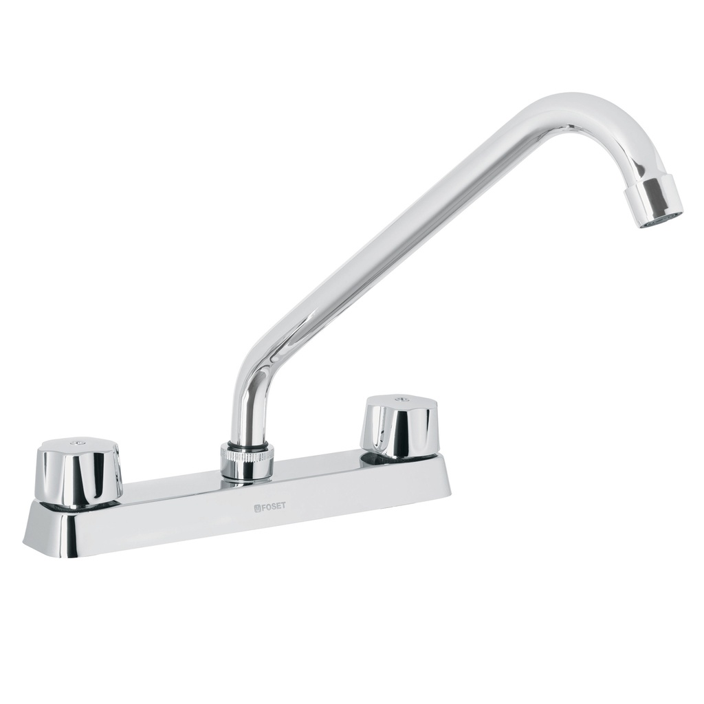 Mezcladora larga 8' p/fregadero manerales hex cart ceramico