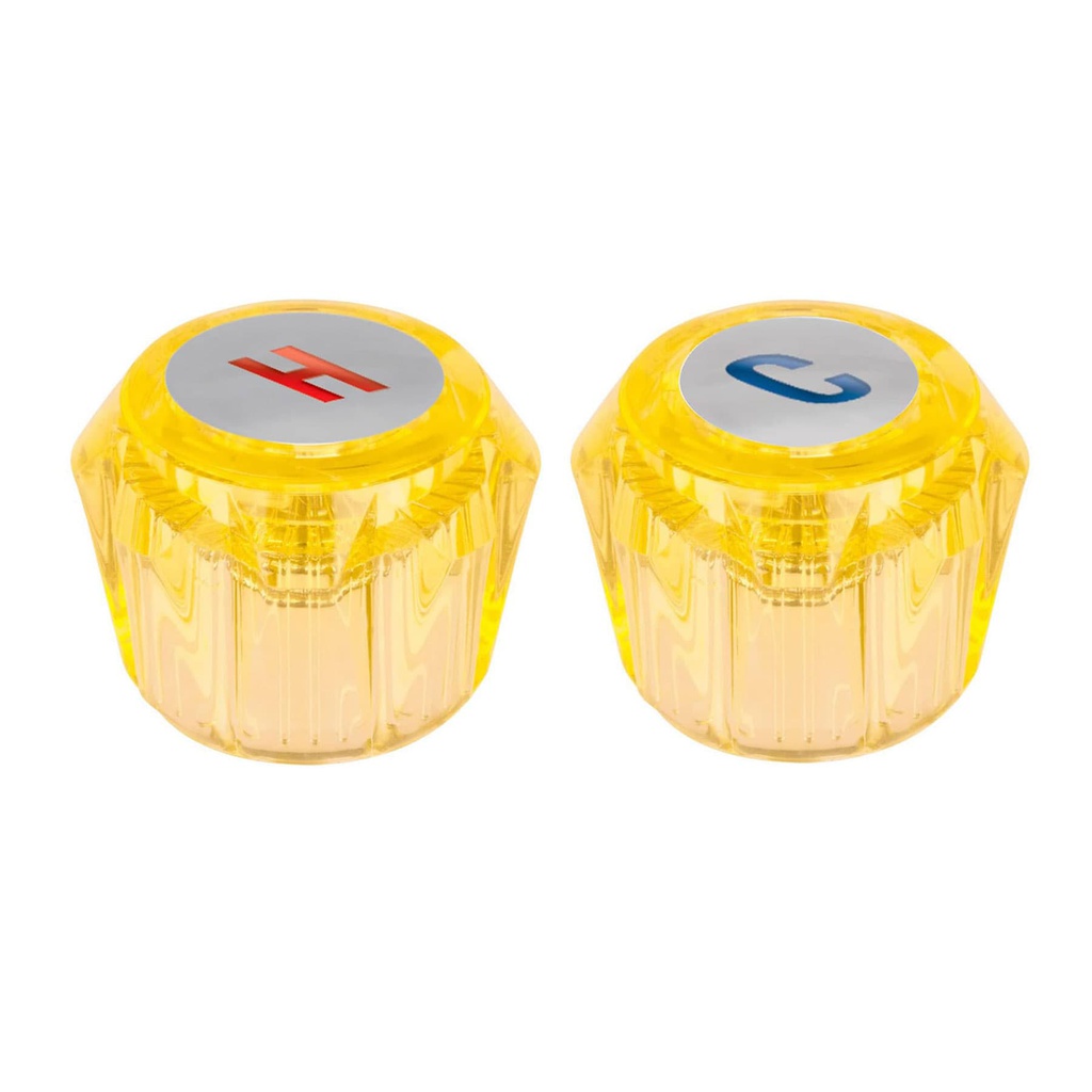 Juego 2 manerales acrilico ambar p/lavabo y fregadero, Basic