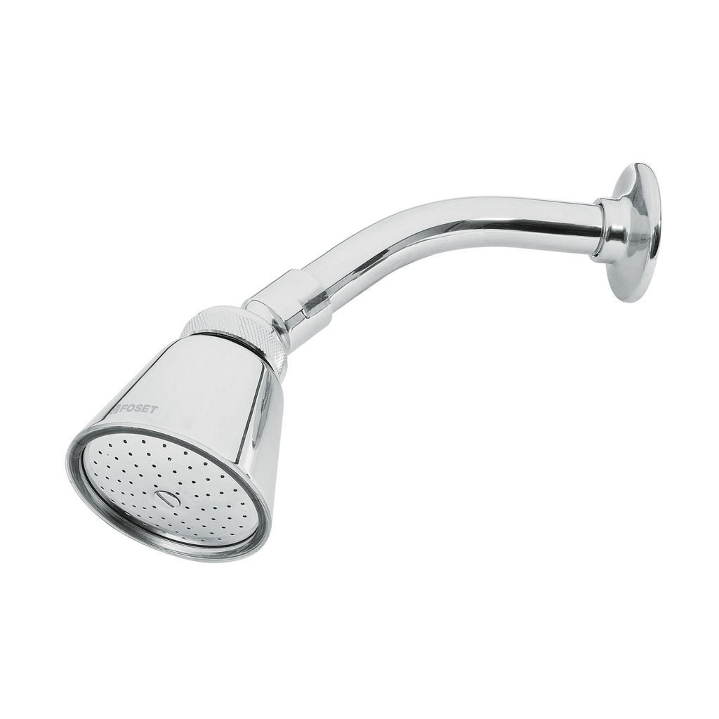 Regadera redonda 2-3/4' en laton, chorro fijo, Foset Aero