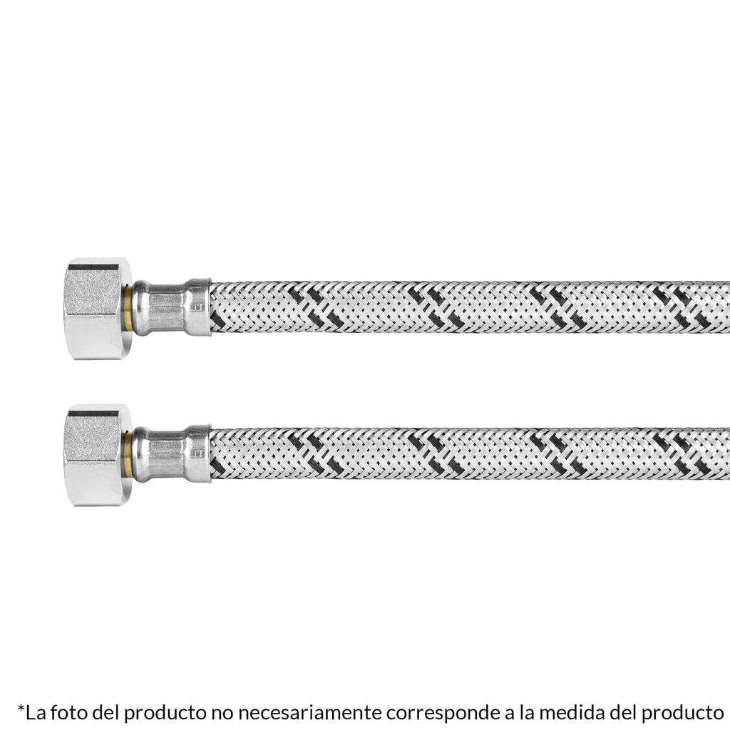 Manguera p/WC, acero inox, 1/2' x 7/8', 60 cm, Foset