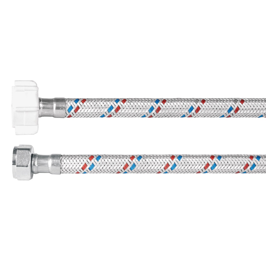 Manguera p/WC, aluminio, 1/2'x7/8' plast/metal, 35 cm, Basic