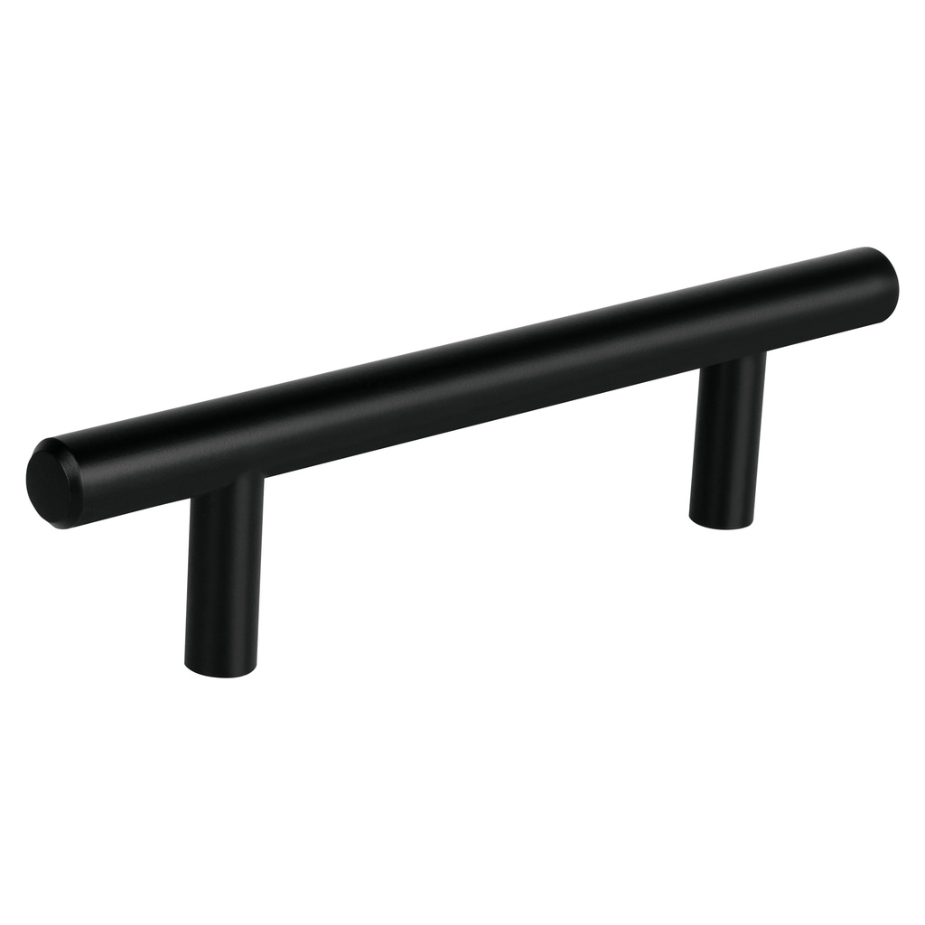 Jaladera de acero 96 mm, estilo 'Cilindro', negro, Hermex