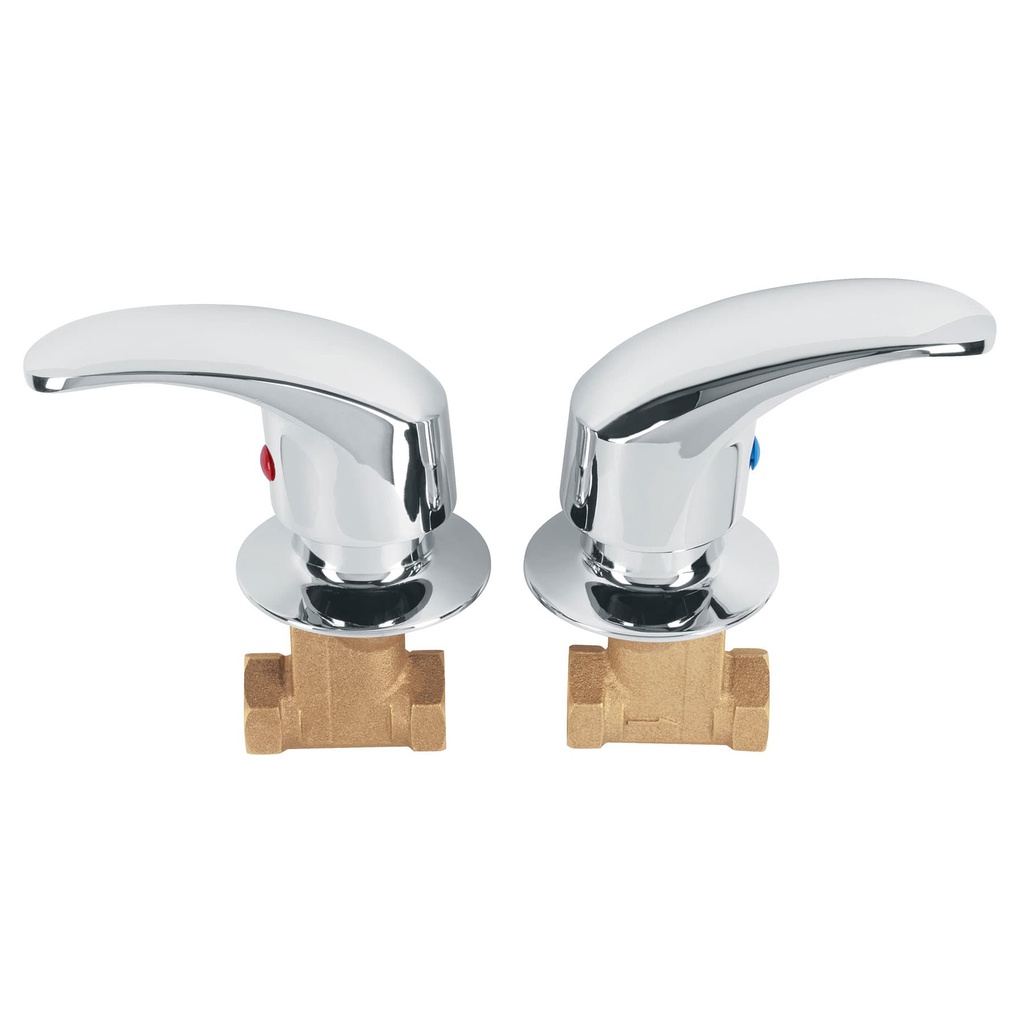 Juego llaves empotrar roscables, palanca, Aqua