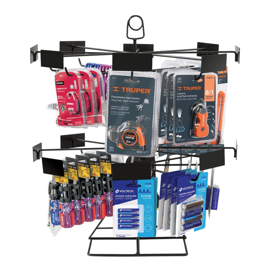 Rack de impulso giratorio, Truper