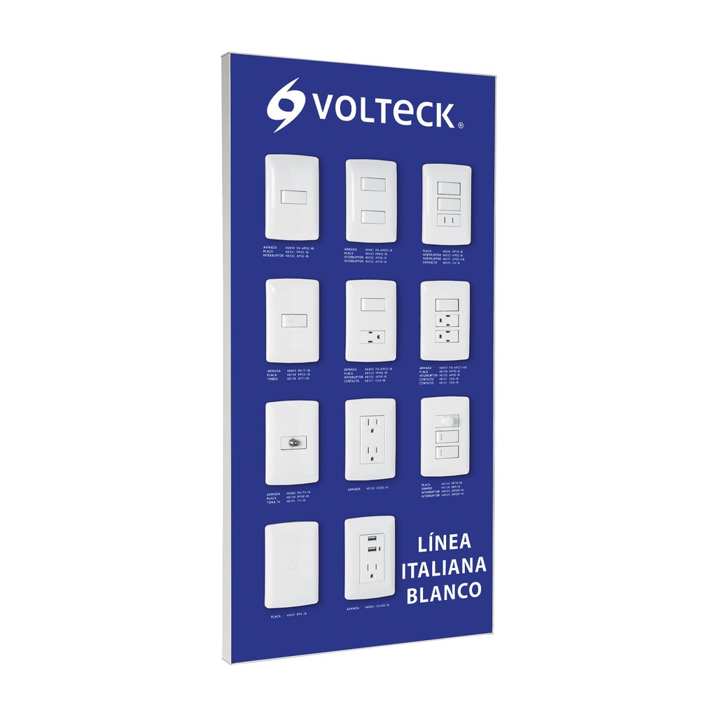 Exhibidor linea italiana blanco Volteck