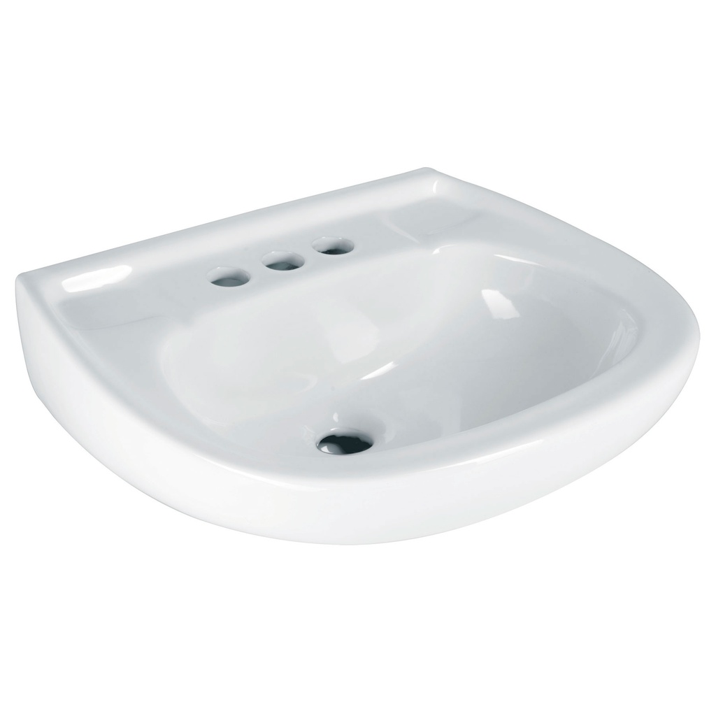 Lavabo ceramico con rebosadero, blanco, Foset