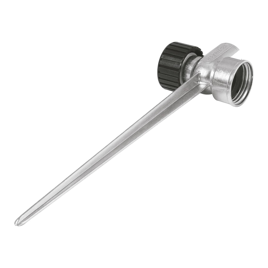 Estaca metalica universal 8' dos vias, para aspersor, Truper