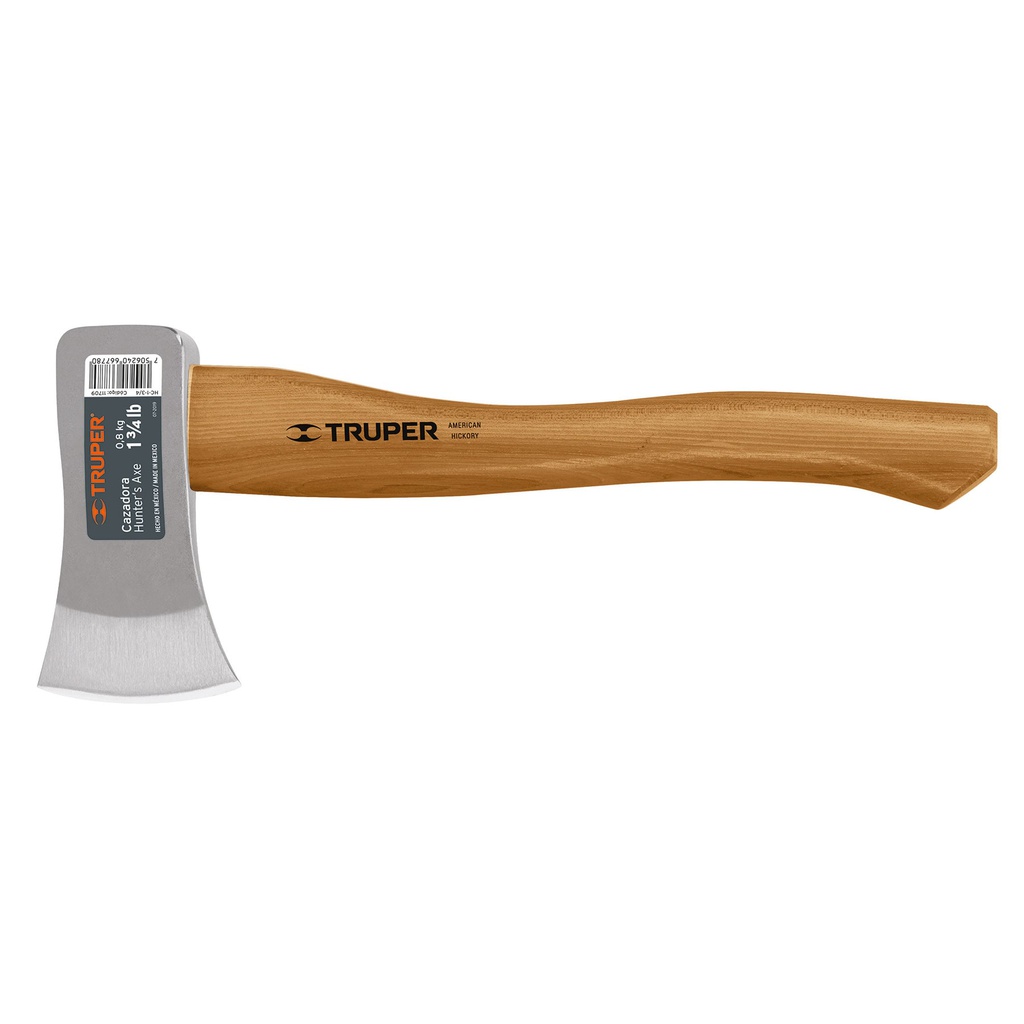 Hacha cazadora 1-3/4 lb, mango hickory 18', Truper