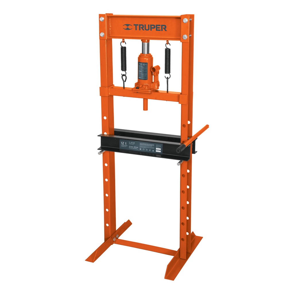 Prensa hidraulica tipo 'H' de 12 ton, con gato de botella