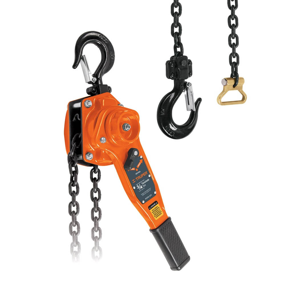 Polipasto de palanca 3/4 toneladas, Truper