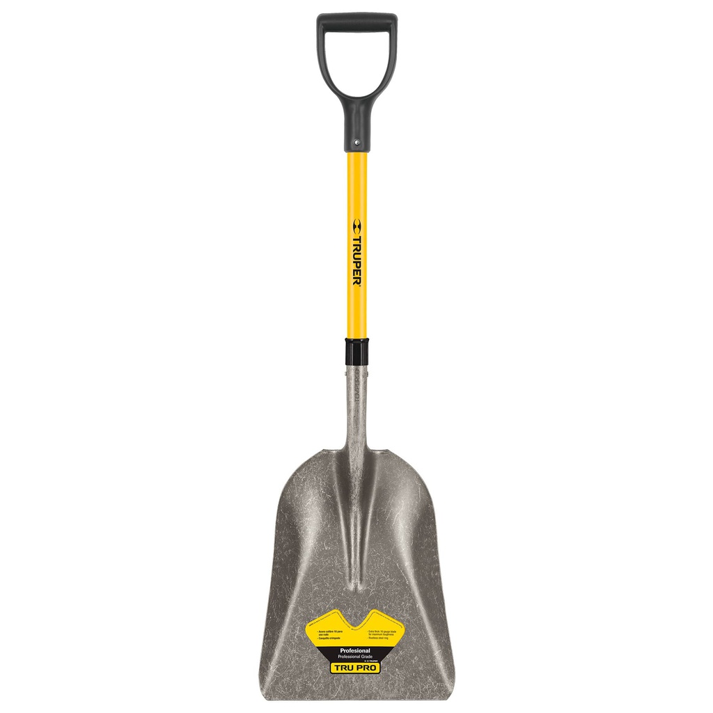 Pala carbonera Tru Pro, puño 'Y', mango de fibra de vidrio