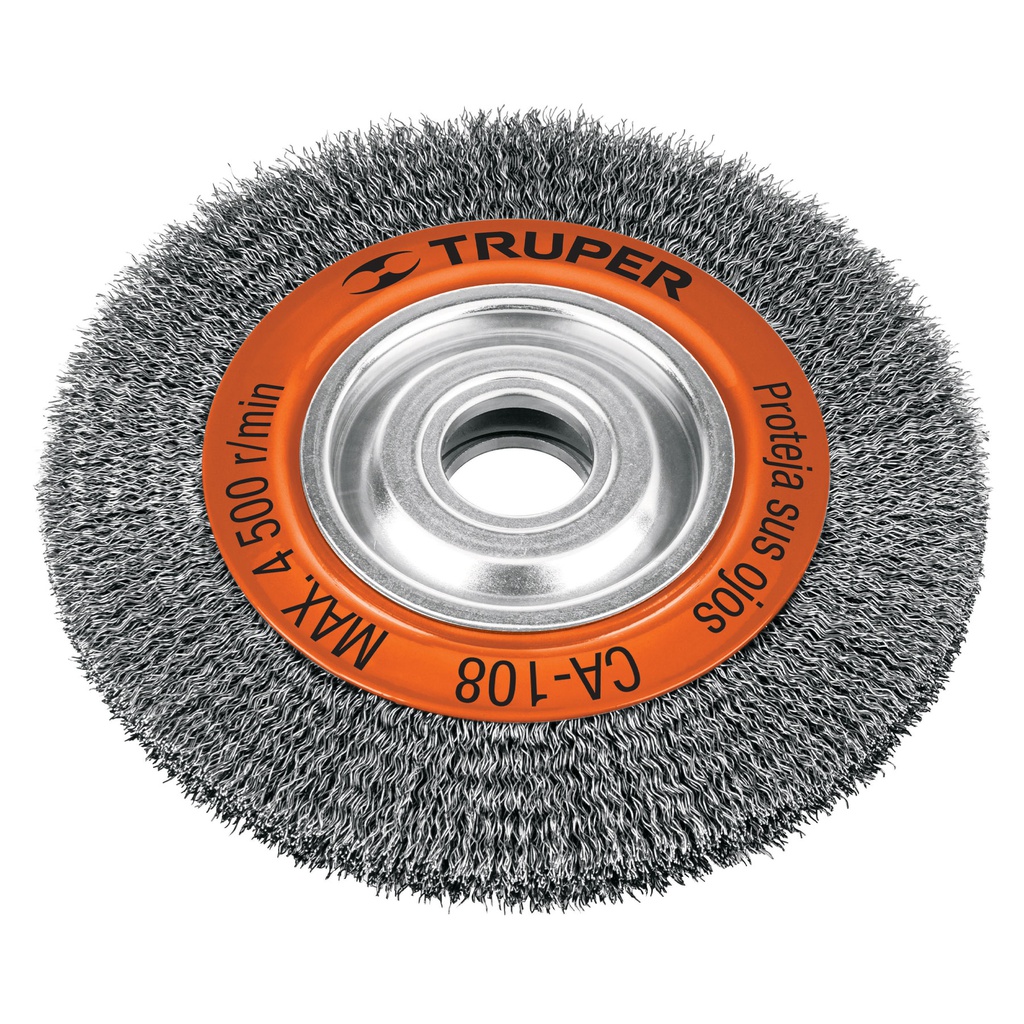 Carda alambre ondulado 8' x 7/8' para esmeril, Truper