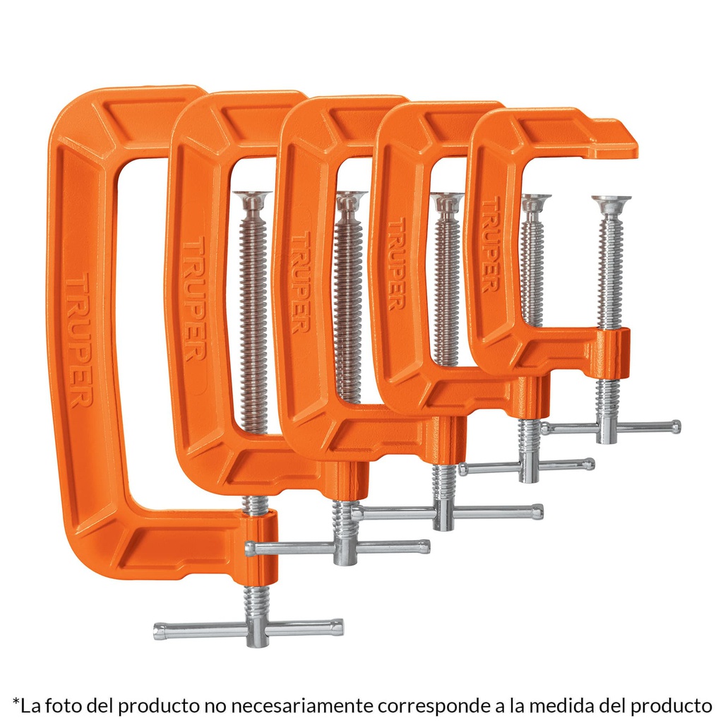 Prensa 8' de hierro ductil para carpinteria, Truper