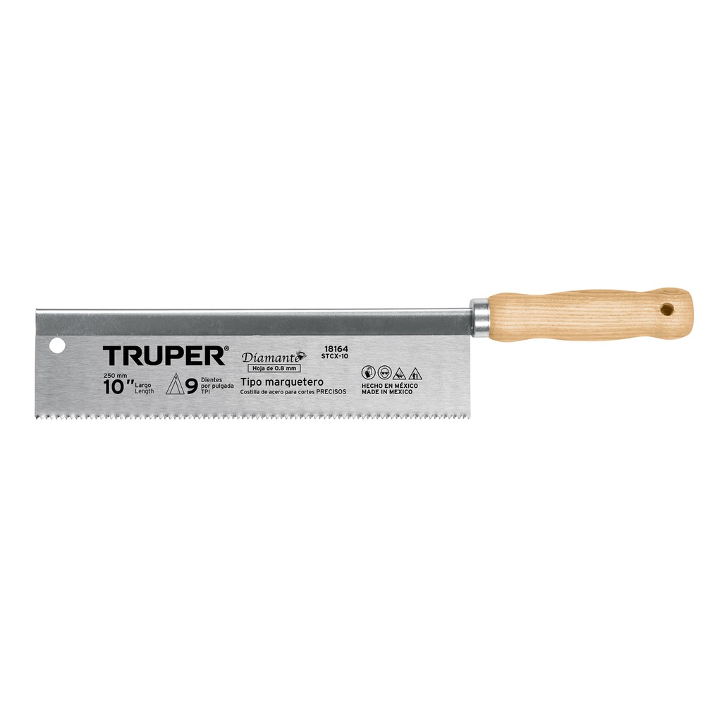 Serrucho tipo marquetero 10', 9 DPP, Truper