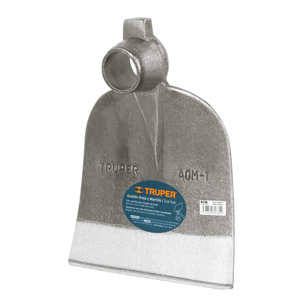 Azadon No. 1 oreja y martillo 2.6 lb sin mango, Truper