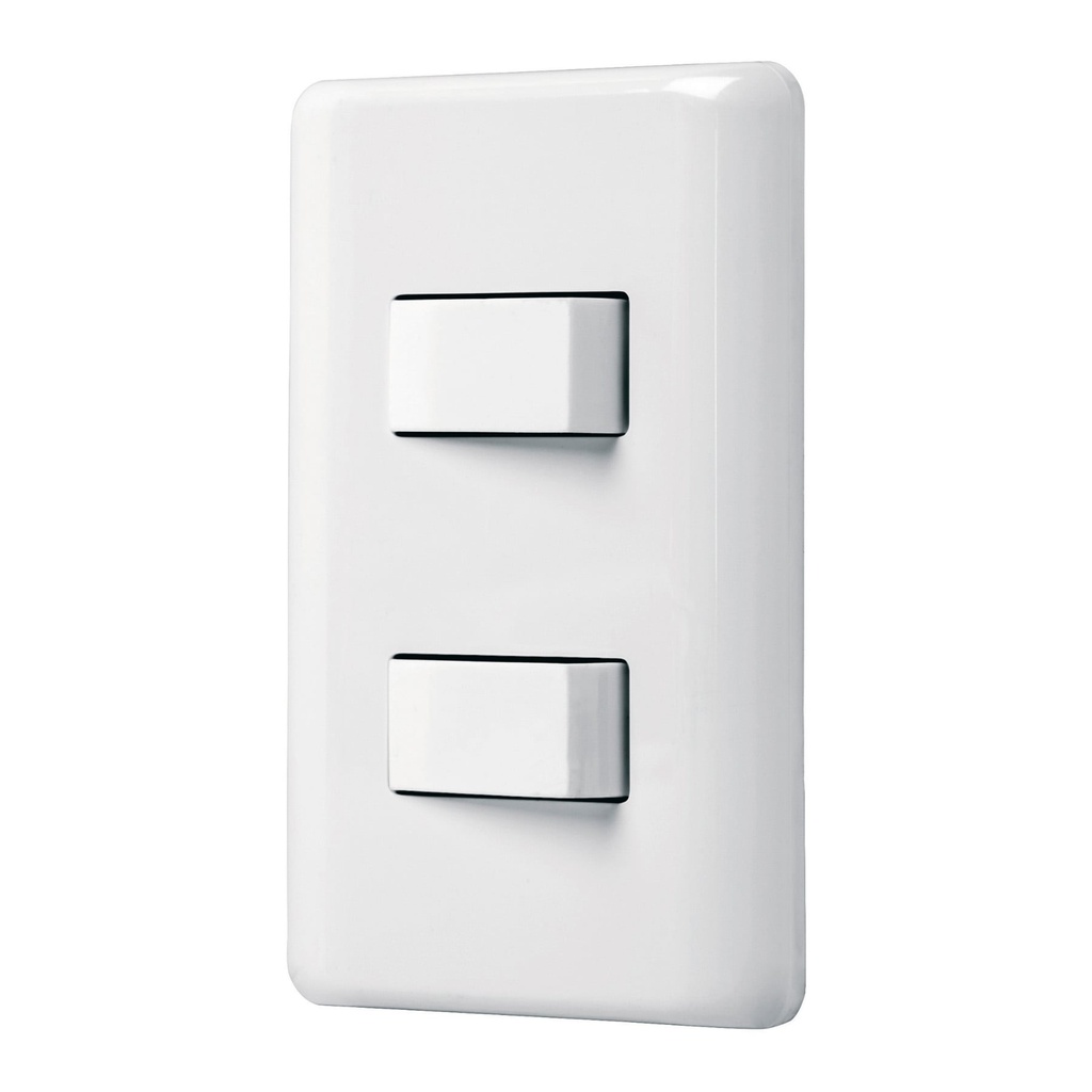 Placa armada 1 interruptor sencillo + 1 de 3 vias, Basic