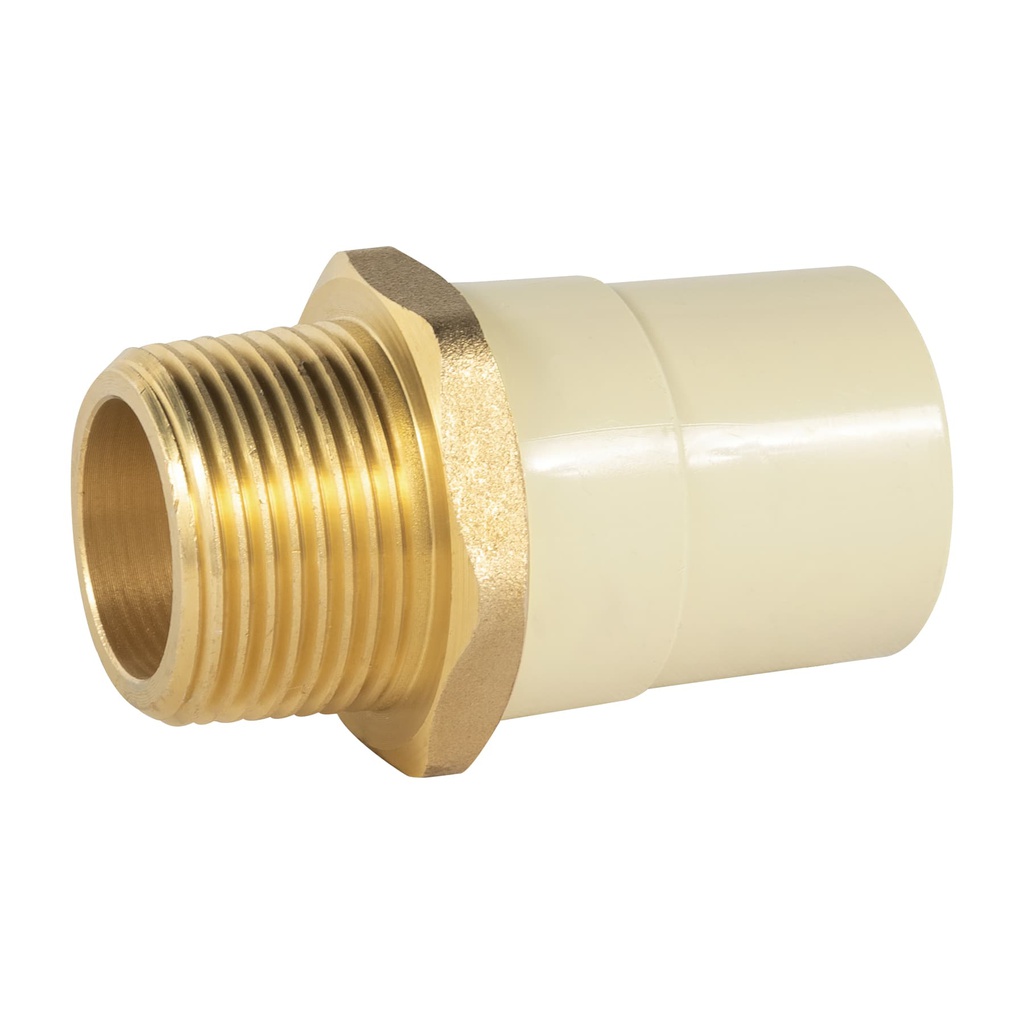 Adaptador macho de CPVC 1' con inserto metalico, Foset