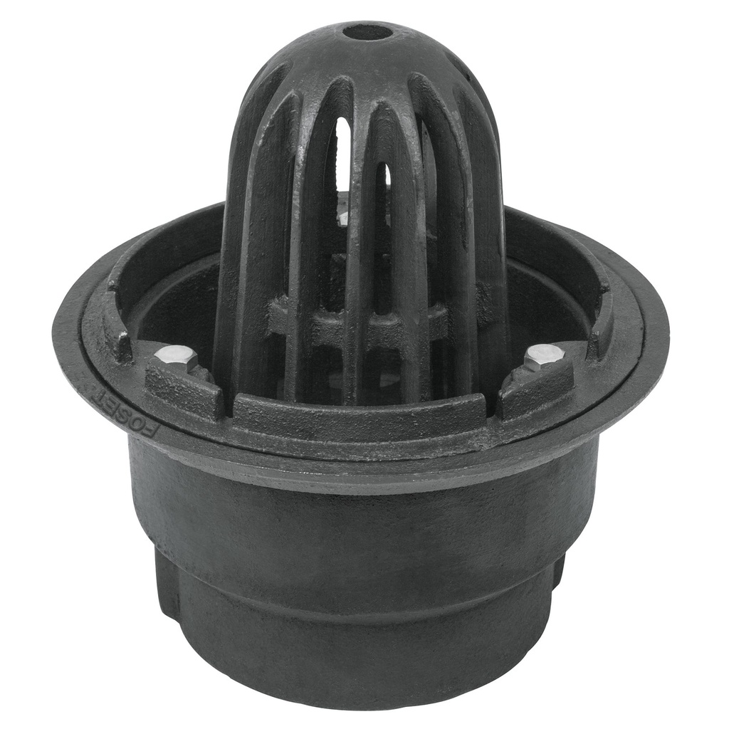 Coladera de hierro de cupula para azotea, Foset