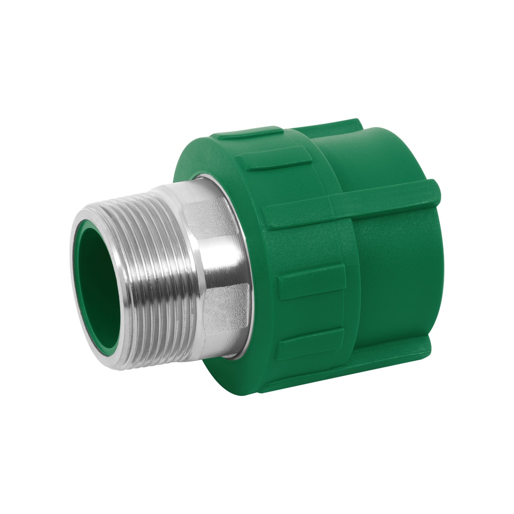 Adaptador PPR 1-1/2' macho con inserto metalico, Foset