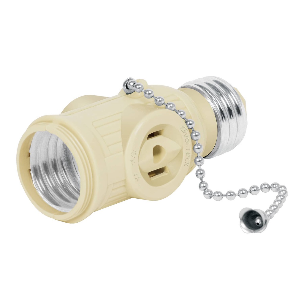 Portalampara de baquelita, con interruptor de cadena,Volteck
