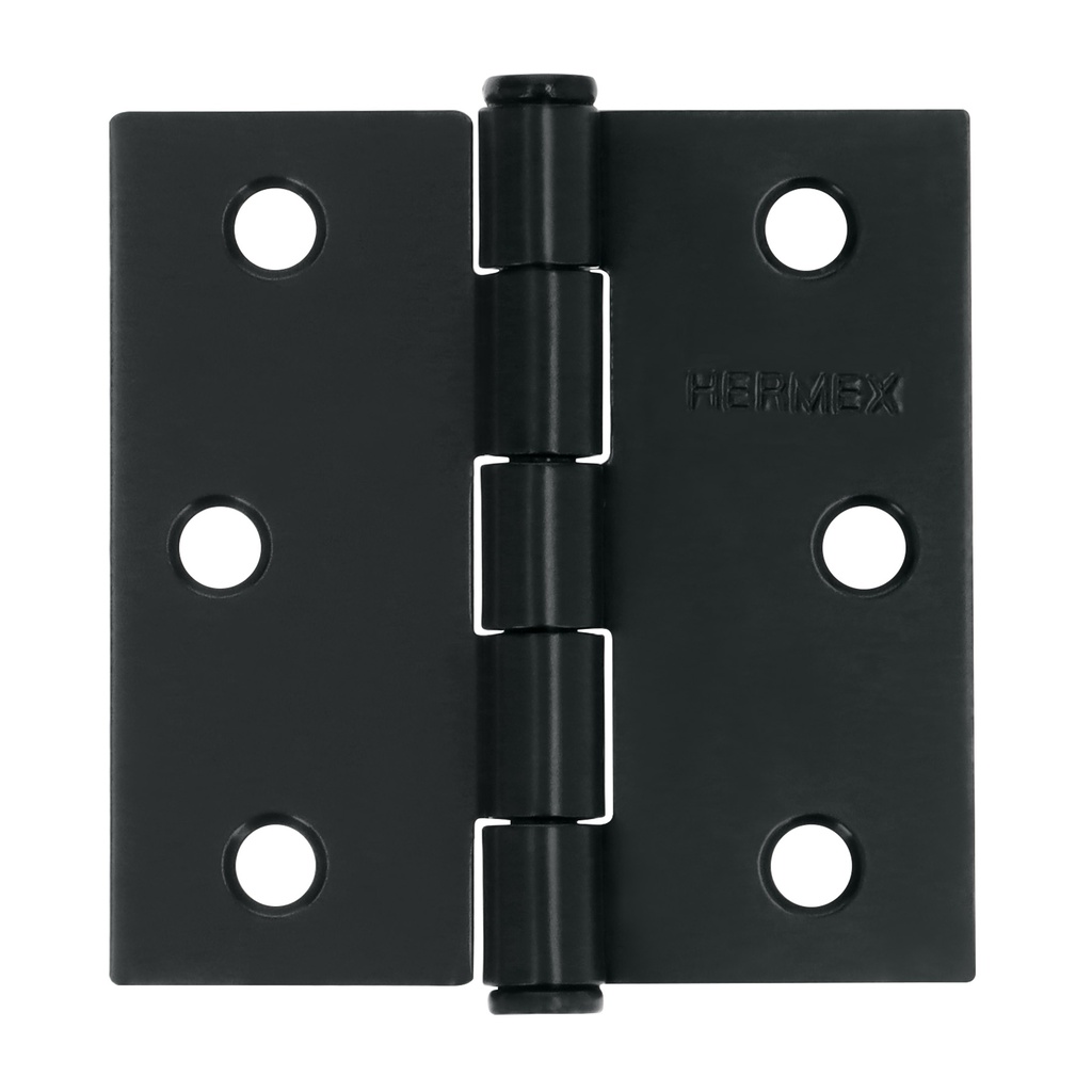 Bisagra cuadrada 2 1/2' acero negro, cabeza plana, Hermex