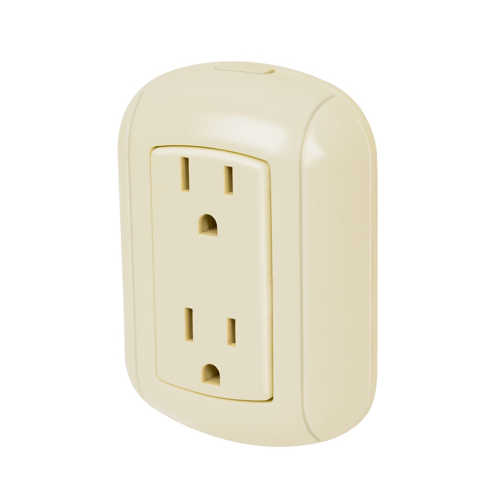 Contacto de sobreponer duplex 2 polos+ tierra, ABS, Volteck