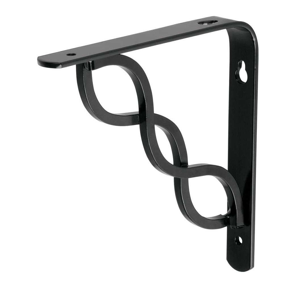 Mensula reforzada negra 6 x 6' diseño trenza, Fiero