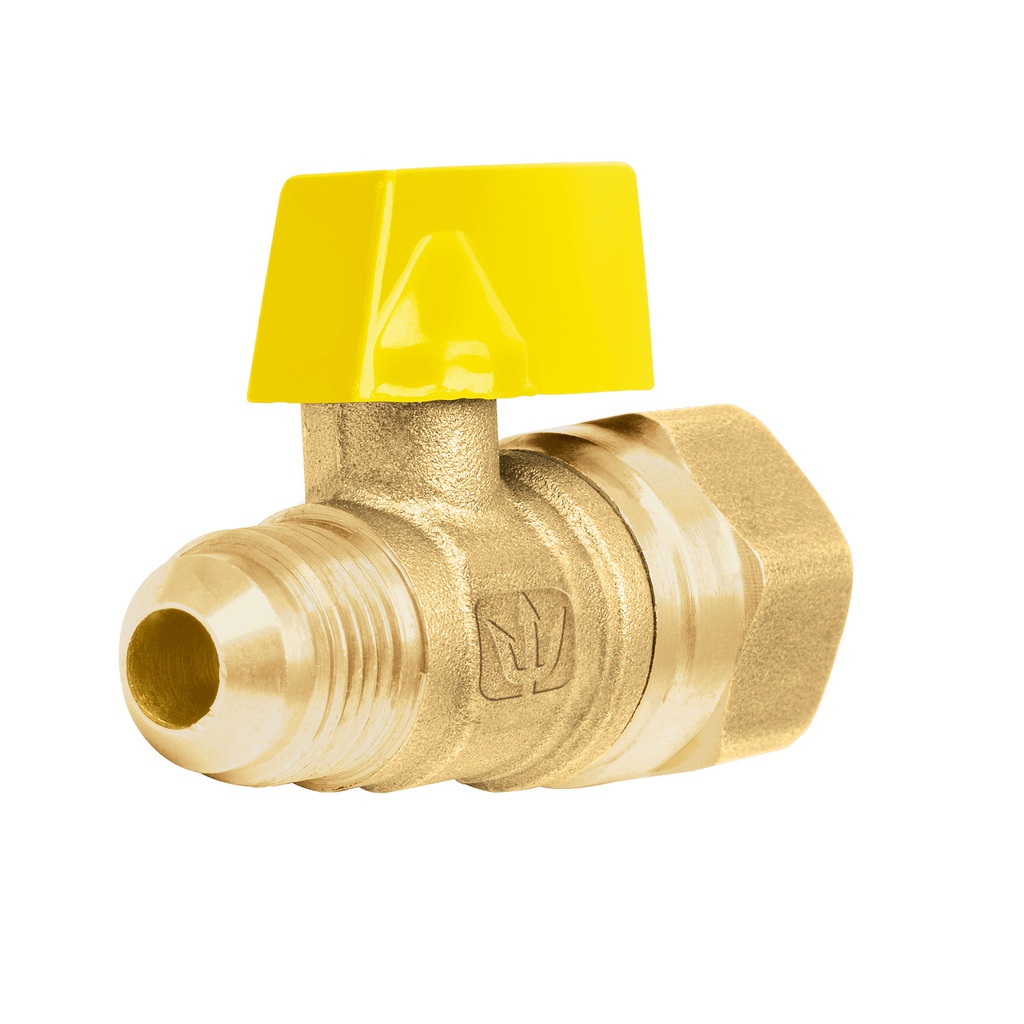 Valvula de control de laton para gas, 3/8' x 1/2', Foset