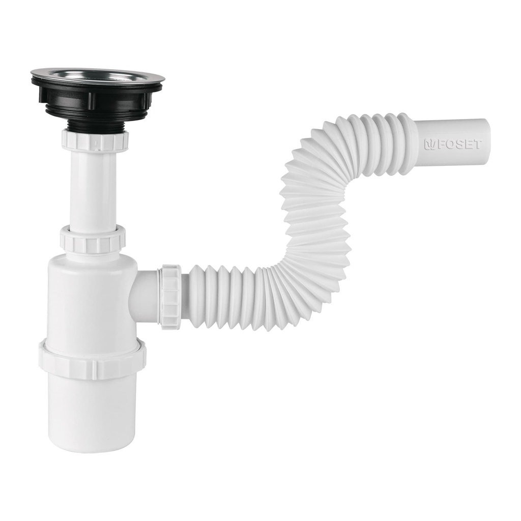 Cespol de bote con contracanasta de acero inox. p/fregadero