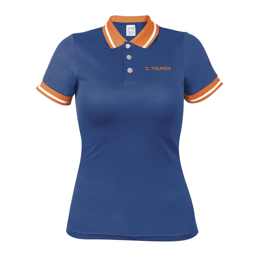 Playera polo performance para mujer, azul, M, Truper