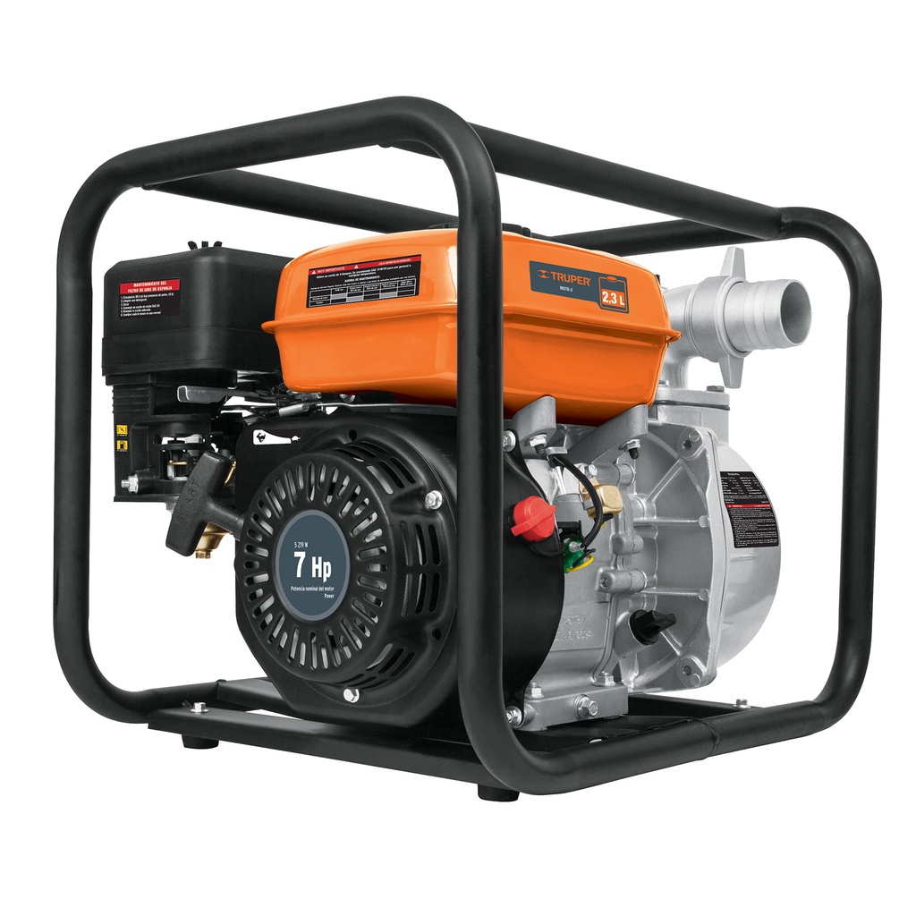Motobomba autocebante 2' x 2' a gasolina 7 HP, Truper