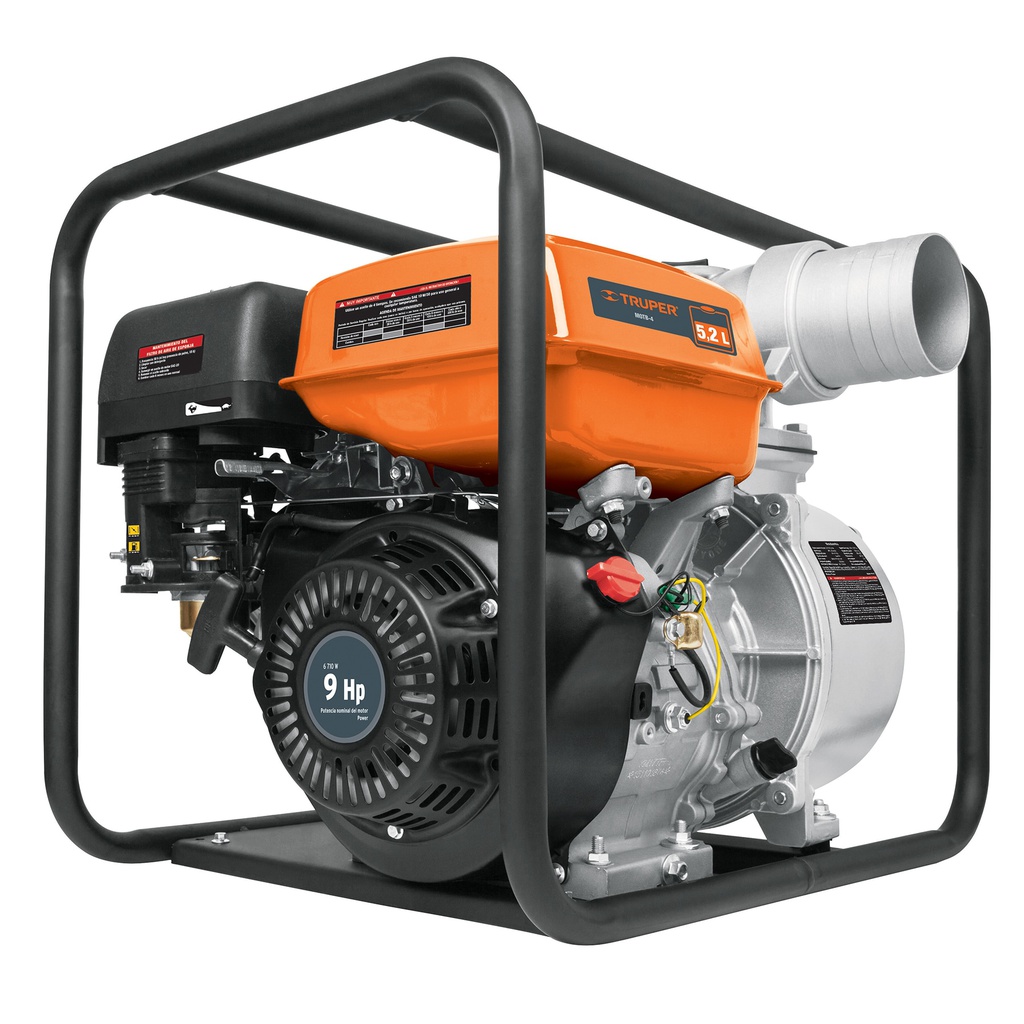 Motobomba autocebante 4' x 4' a gasolina 9 HP, Truper