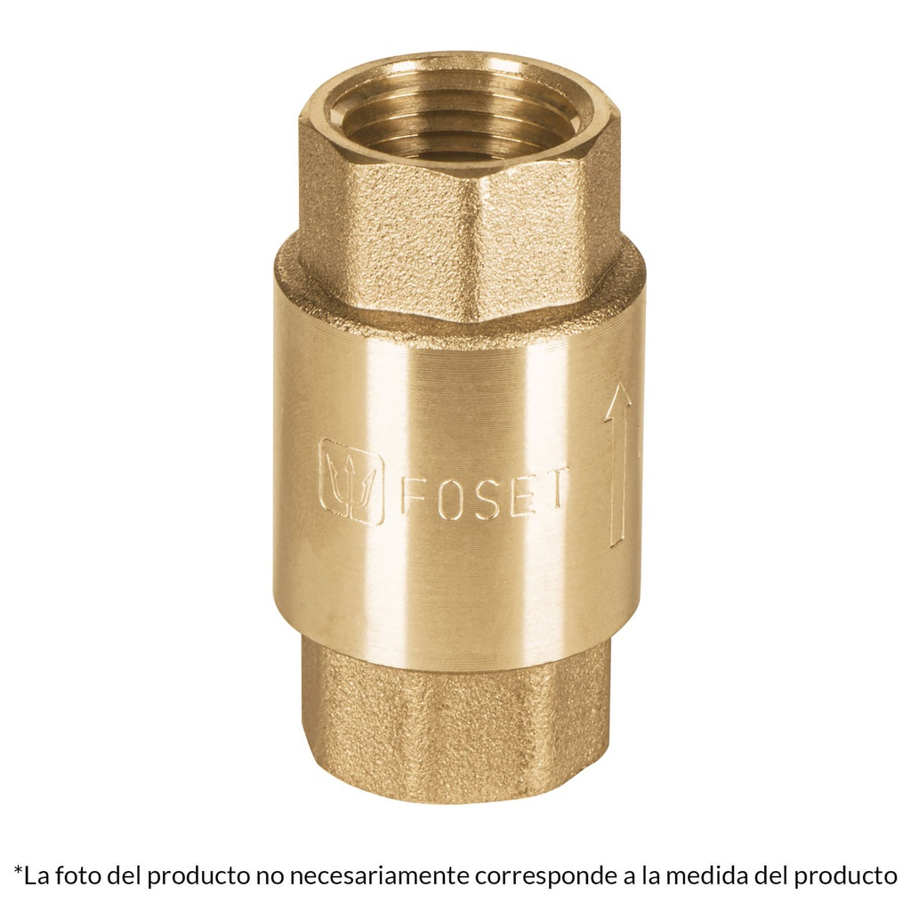 Valvula de retencion de laton de 1', Foset