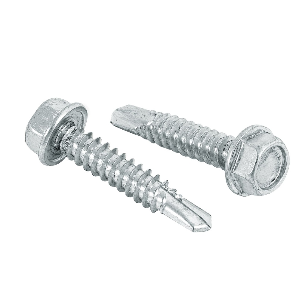 Bolsa con 50 pijas 1-1/4' cabeza hexagonal, punta de broca