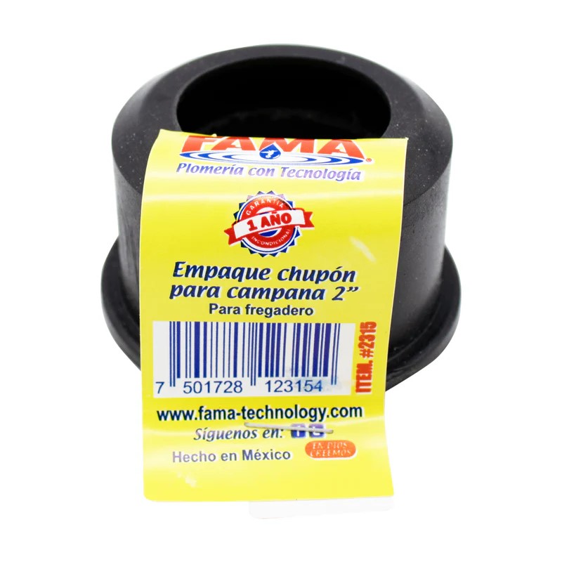 Chupon "Negro" Para Campana PVC 2" Para Fregadero  (2315)