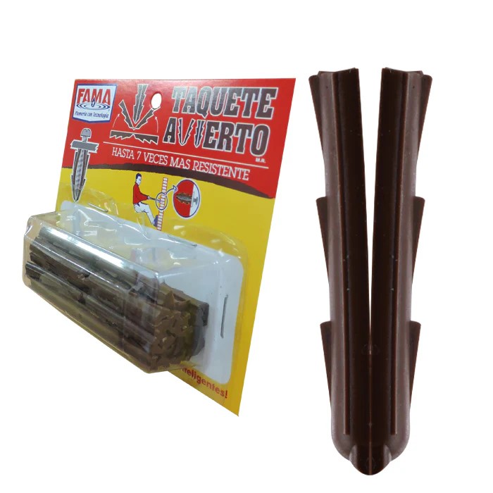 Blister C/20 Taquetes Avierto 1/4"  (9531)