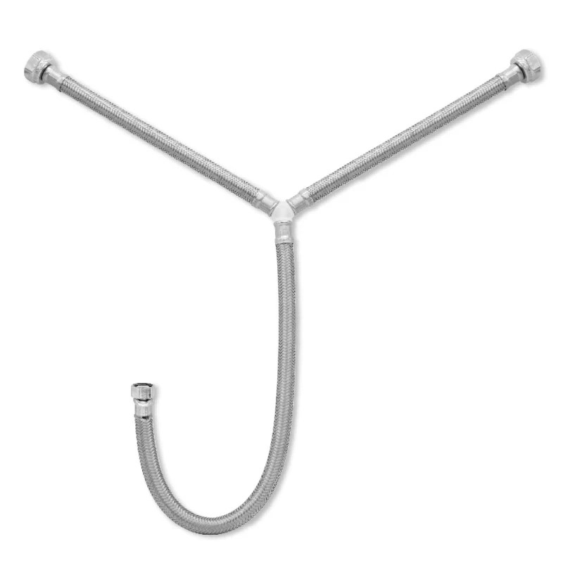 FamaFlex Premium Para  Agua Potable TEE 3/8" COMP x 1/2" FIP x 1/2" FIP 55cm.-22" (3581)