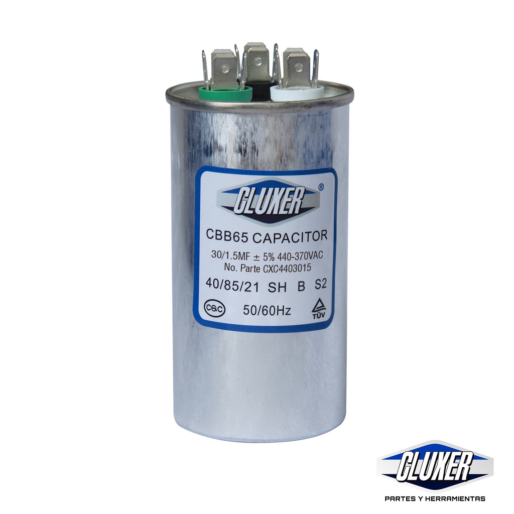 1 Capacitor De Trabajo 30/1.5mf Dual 440-370vac +-5% 50/60hz