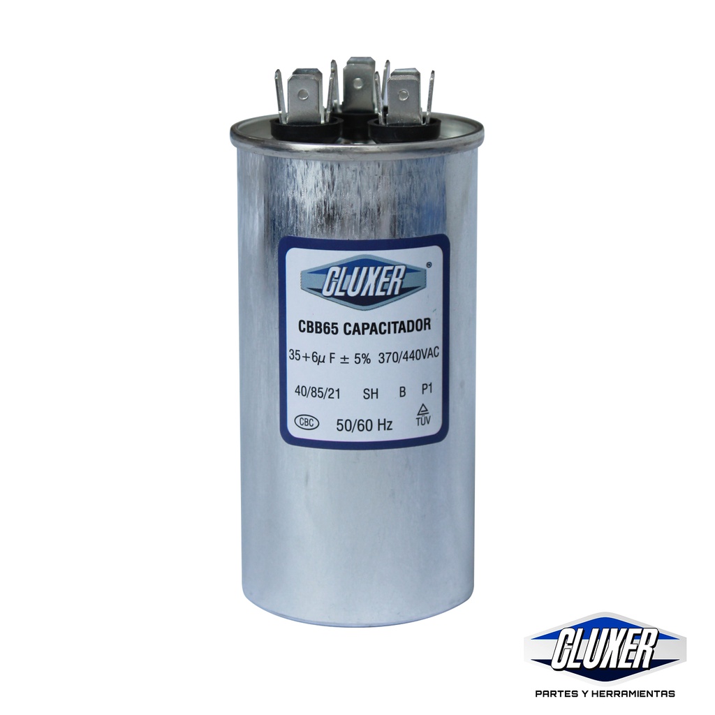 1 Capacitor De Trabajo 35/6mf, Dual 440-370vac +-5%, 50/60hz