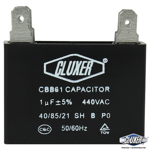 1 Capacitor De Ventilador 1mf Dual-440vac-370vac 50/60hz