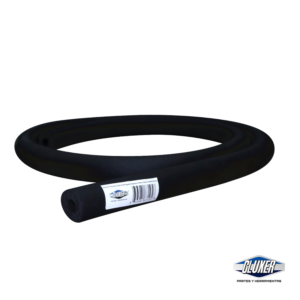 Aislante Termico Tubo 3/8 Pulgada, Espesor 3/8 Pulgada, Largo 1.8 Metros, Modelo: CXAR3/8-3/8 Marca CLUXER