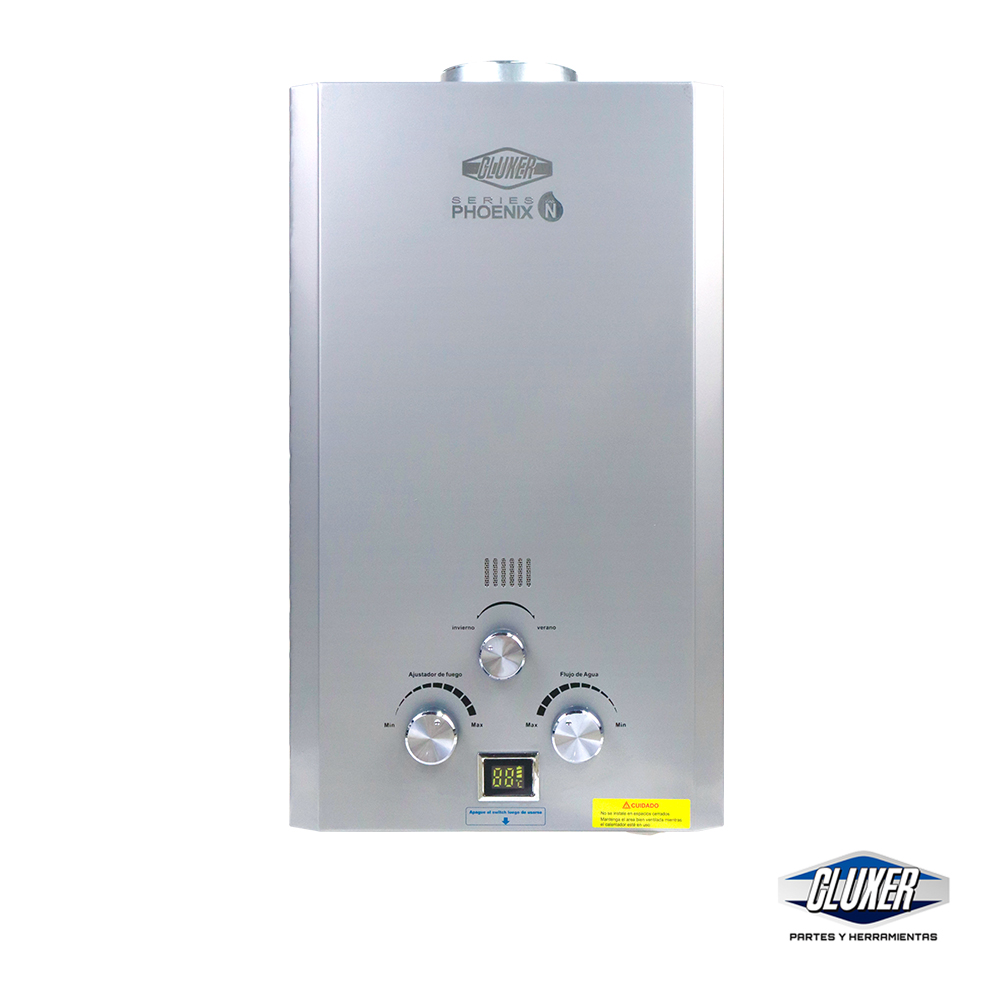 Boiler de 1.4 Servicio 8L por Minuto, Gas Natural Series Phoenix, Marca CLUXER Modelo CXCP8NB
