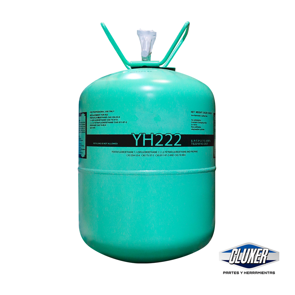 Gas Refrigerante YH222 10Kg. Modelo: CXR-YH222-10B