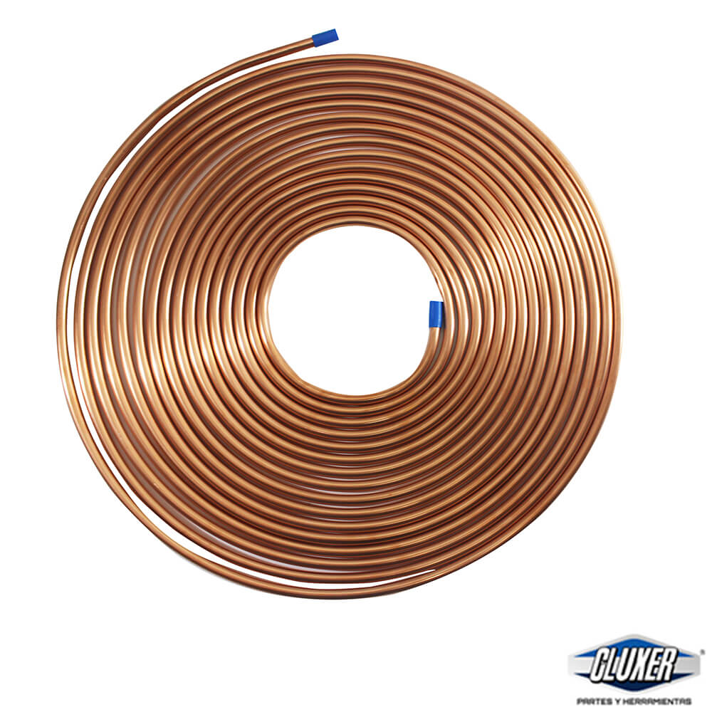 Tubo Cobre Flexible 5/8 Pulg 15.24 Mts Modelo: CXTCF15-5/8 Marca CLUXER