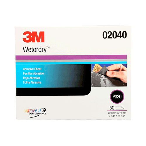 Lija 3M Imper.9x11”# 320 02040