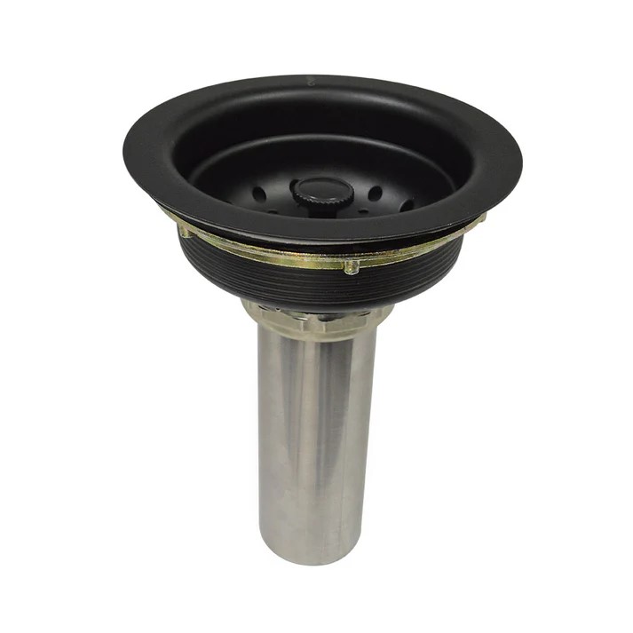 CONTRA CANASTA AC.INOX ACABADO NEGRO C/TUBO ACERO INOX