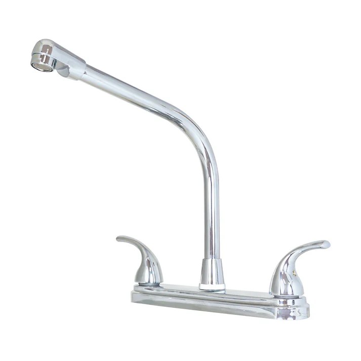 MEZCLADORA FREG.CROMO CUERPO BCE,CUB Y PICO AC.INOX.MAN.GEMINIS