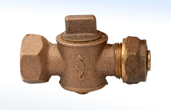 VALVULA BANQUETA Fo.TUBO PLASTICO 13MM.