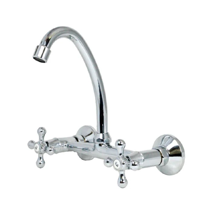 MEZCLADORA FREG.A LA PARED CART.CERAMICO CROM. MAN.CRUZETA