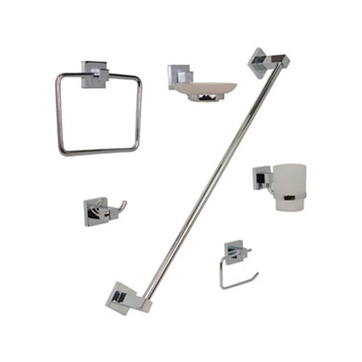 JUEGO  ACCESORIOS P/EMPOTRAR AC.CROMO